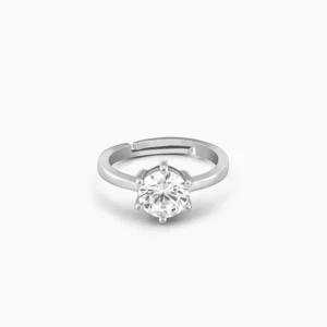 Silver Zircon Vintage Ring